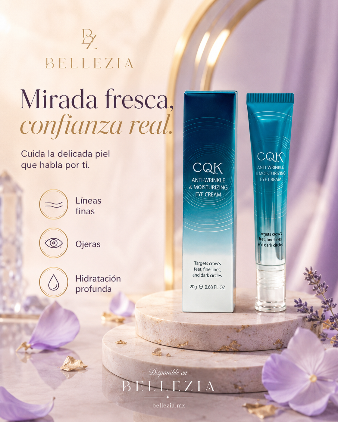 Contorno de Ojos con Colágeno + Rodillo Drenante | Bellezia