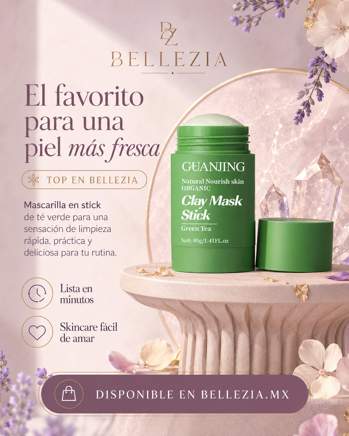 Mascarilla en Stick de Té Verde | Bellezia
