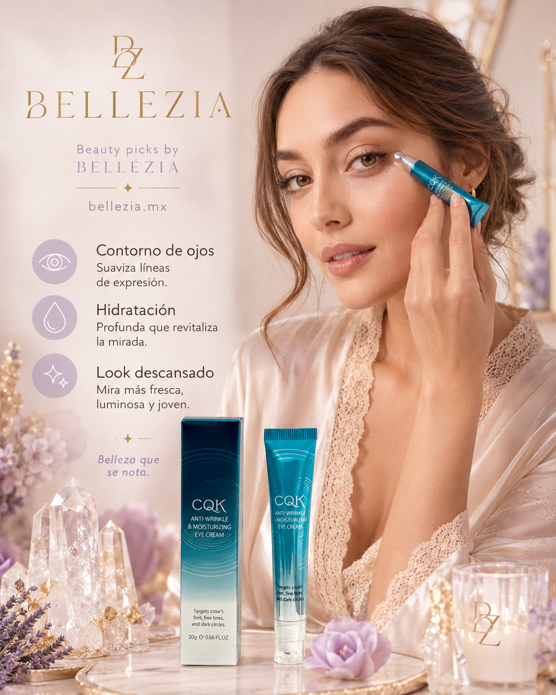Contorno de Ojos con Colágeno + Rodillo Drenante | Bellezia