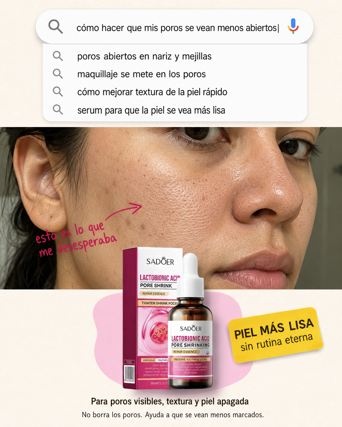 Sérum Control Poros + Antiedad | Bellezia