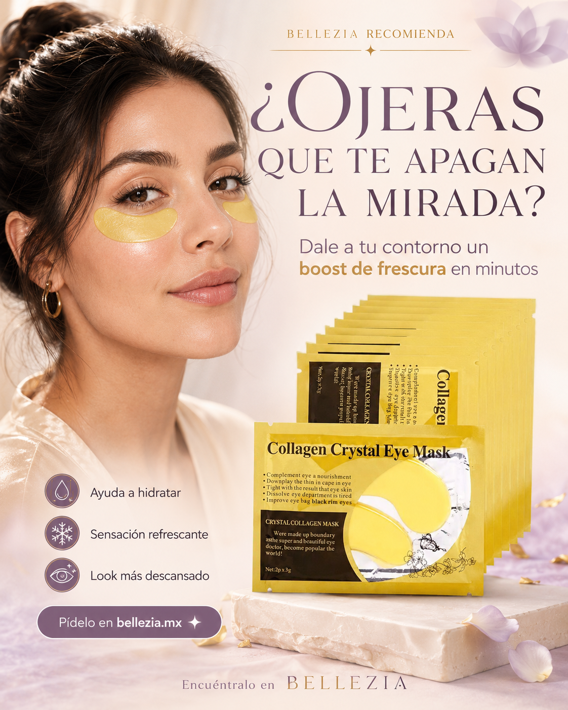 PARCHES DE OJOS CON COLAGENO