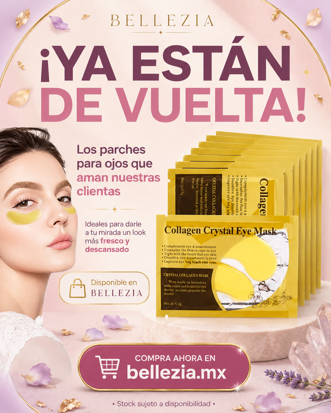 PARCHES DE OJOS CON COLAGENO