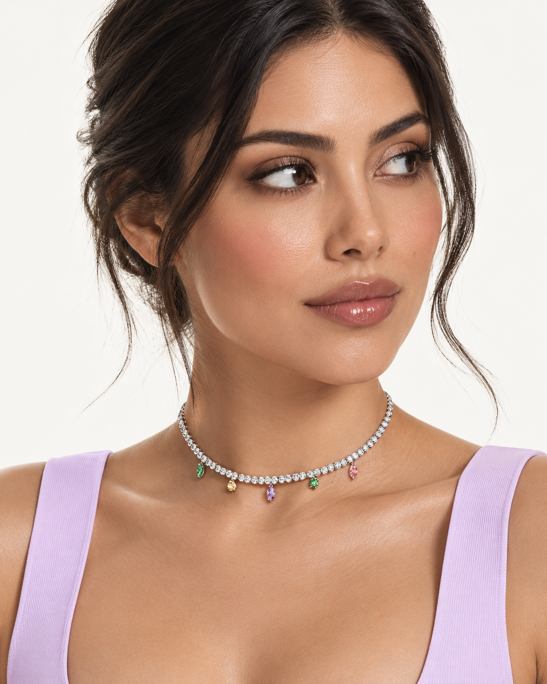 Collar Tennis Ariana Grande x Swarovski Lila