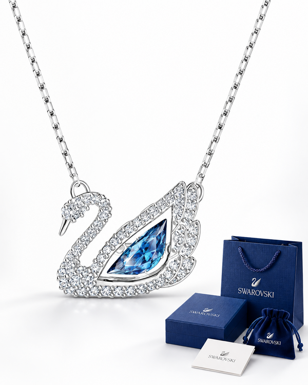 Collar Cisne Azul de Cristales | Swarovski