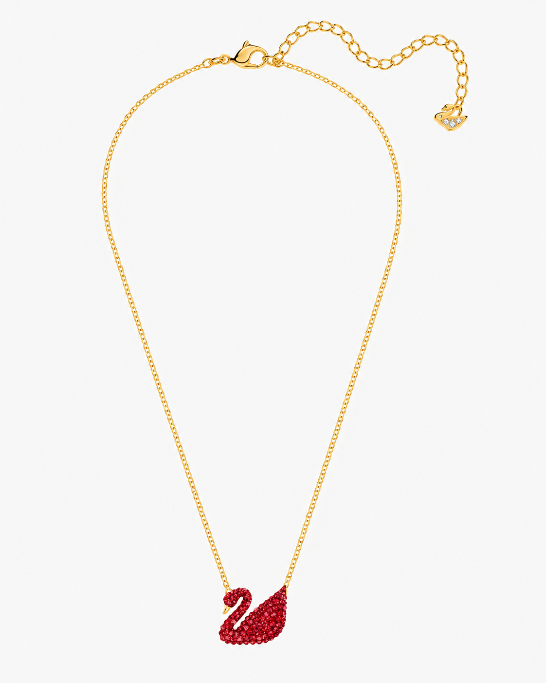 Collar Cisne Rojo con Cristales | Swarovski