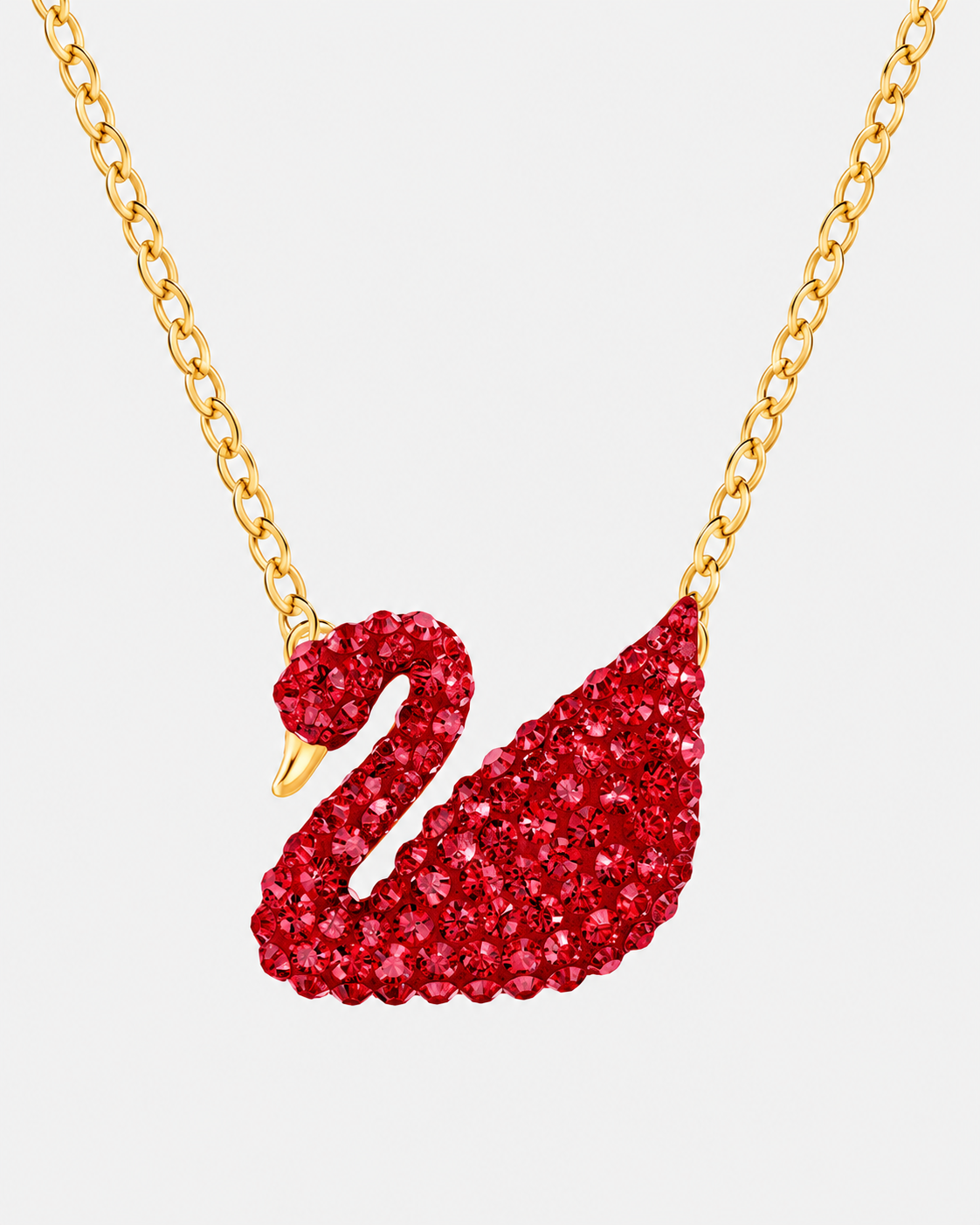 Collar Cisne Rojo con Cristales | Swarovski