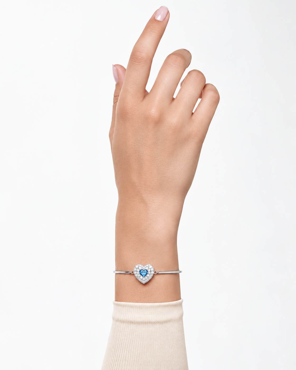 Pulsera Hyperbola Corazón Azul con Cristales | Swarovski