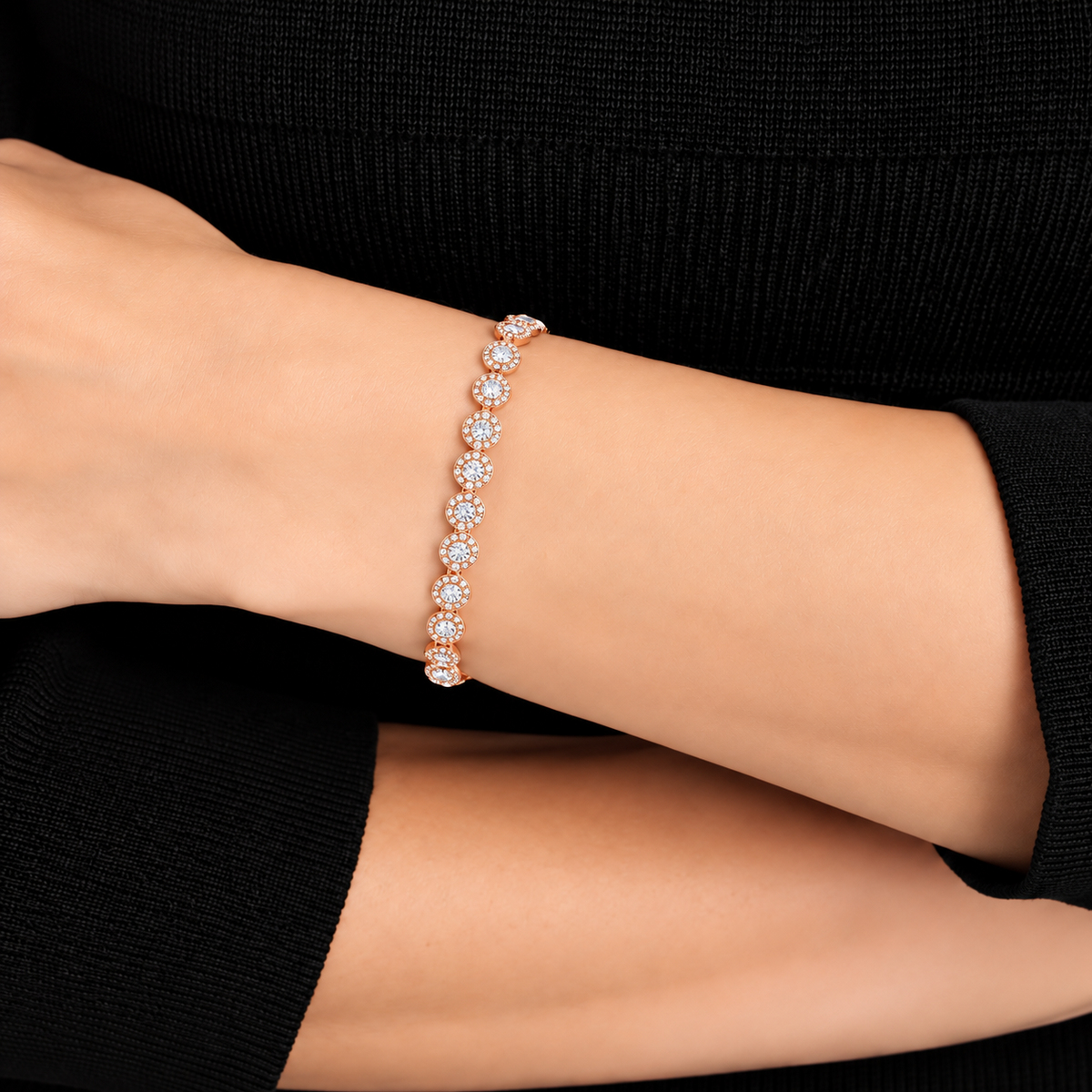 Pulsera Swarovski Angelic Halo Tennis con Cristales | 3 Colores