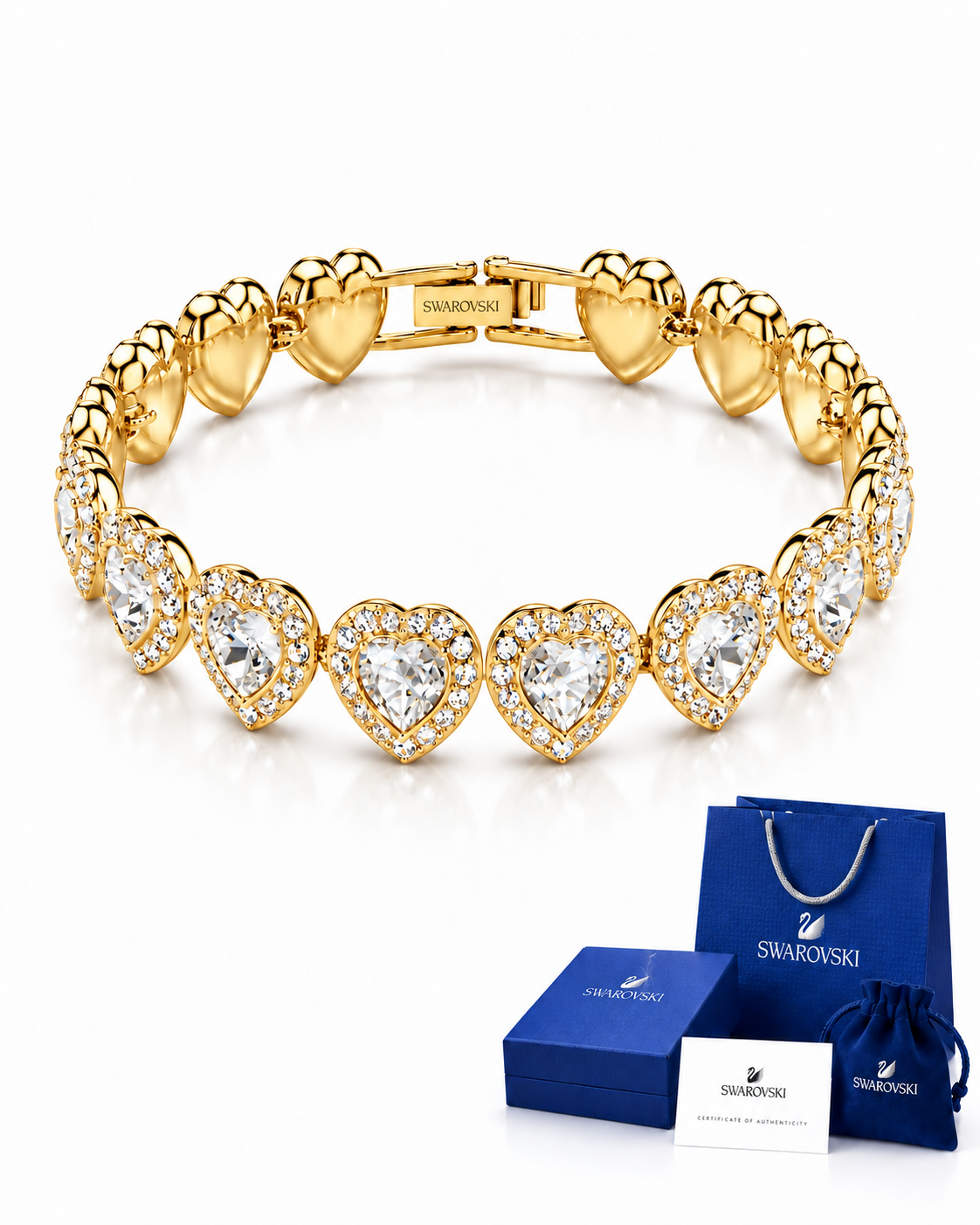 Pulsera Swarovski Tennis Corazones Ariana Grande | 3 Tonos