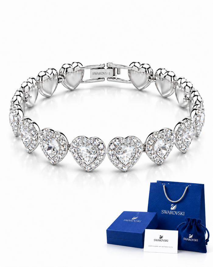 Pulsera Swarovski Tennis Corazones Ariana Grande | 3 Tonos