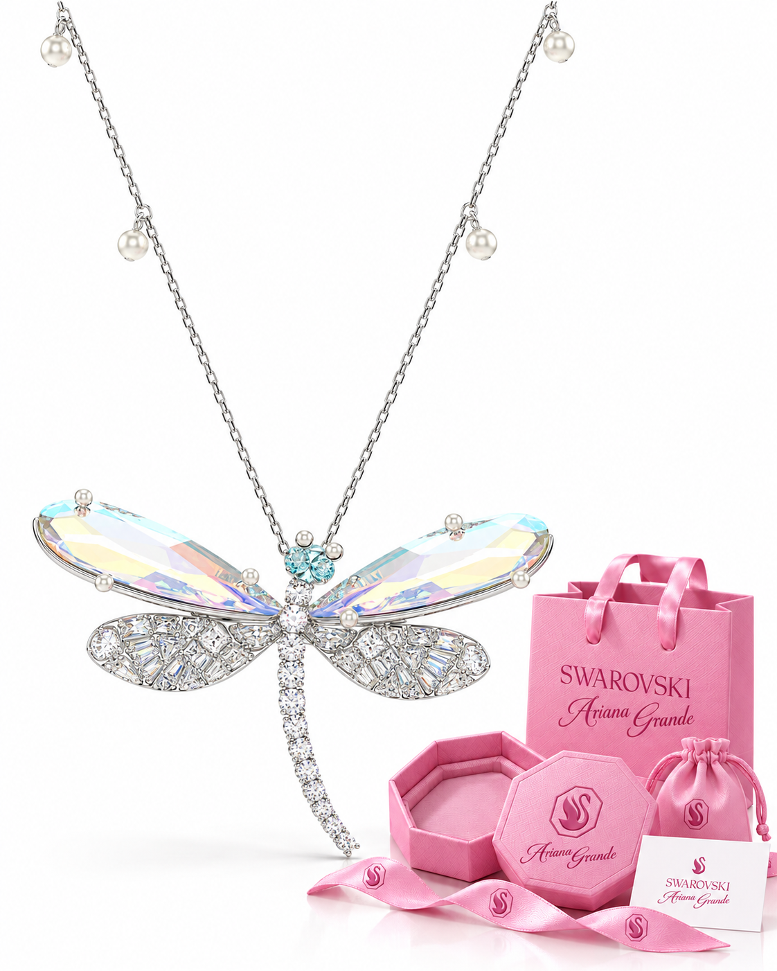 Colgante y Broche Libélula Ariana Grande x Swarovski | Acabado en Rodio