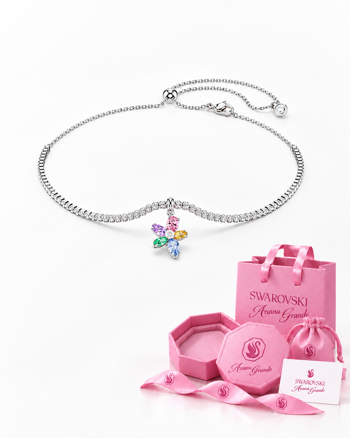 Gargantilla Ariana Grande x Swarovski Flor Lila