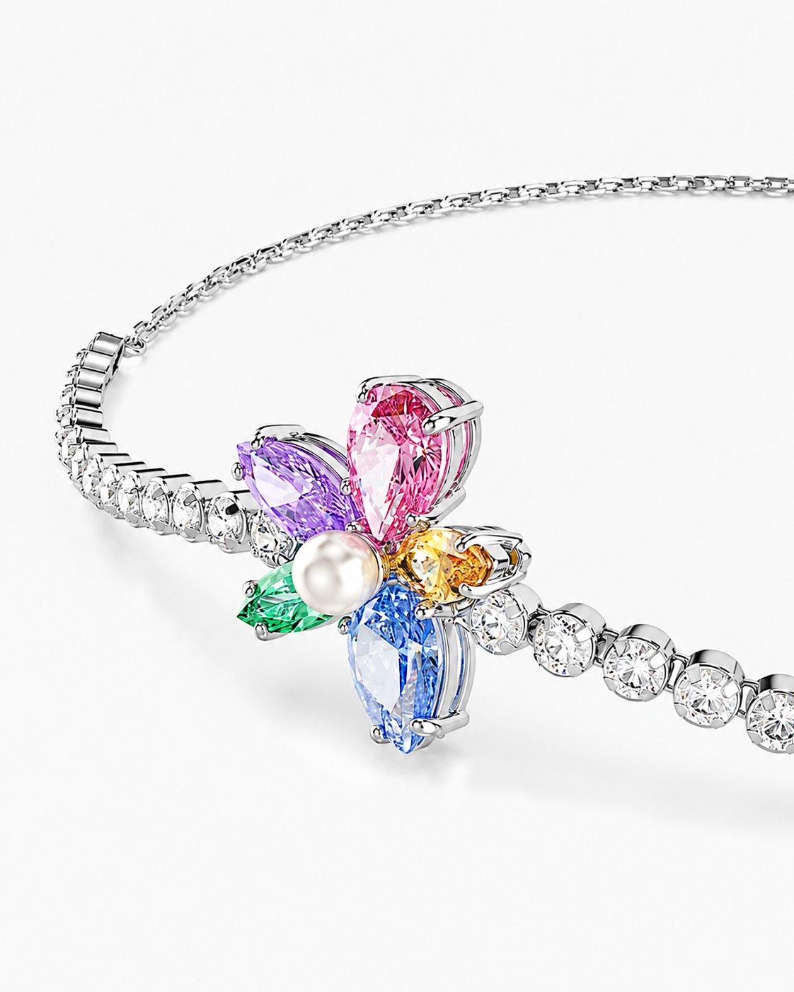 Pulsera Ariana Grande x Swarovski Flor Lila, Rosa, Azul, Verde, Amarillo